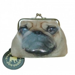 Pug Coin Purse with snap fasten clasp