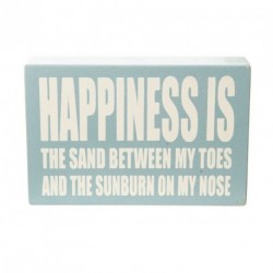 Wooden Sign - Happiness is the sand between my toes and...