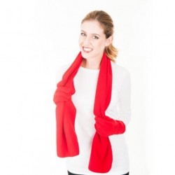 Girls Ladies Soft Red Fleece warm winter scarf & gloves...