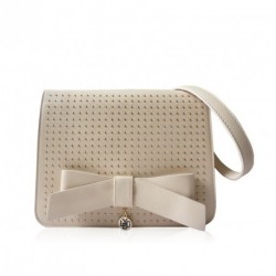 Ladies Studded Faux Leather LYDC Bow Overbody Bag...