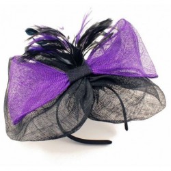 Hatinator Aliceband - Purple and Black Large Sinamay...