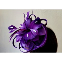Hatinator Headband Hair band - Purple Flower Feather...