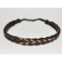 Brown 2cm Wide Plaited Faux Hair Elasticated Hairband...