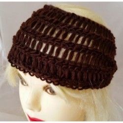 Ladies Knitted Headband Hairband Ear Warmers in Brown or...