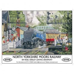 North Yorkshire Moors Railway. Grosmont, blue locomotion...