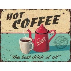 Hot Coffee Pot & Cup for Cafe, drink, or Kitchen Old...