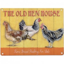 THE OLD HEN HOUSE Metal Advertising Sign (SMALL 200mm X...