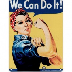WE CAN DO IT ROSIE THE RIVETER Metal Advertising Sign...