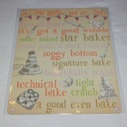 On your marks get set Bake Star Baker metal Sign