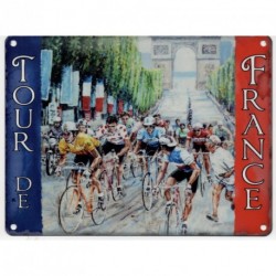 TOUR DE FRANCE FINISH Metal Enamel Advertising Wall Sign...