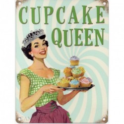 Cupcake Queen Metal Sign Nostalgic Vintage Retro...