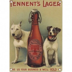 Tennent's Lager - Two Dogs - Mini Metal Wall Sign