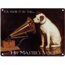 HIS MASTER'S VOICE HMV Metal Advertising Sign (SMALL...