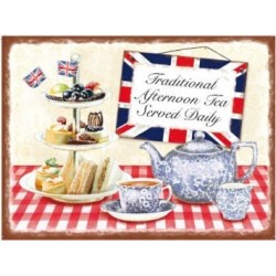 TRADITIONAL AFTERNOON TEA'S FUNNY METAL WALL ADVERTISING...