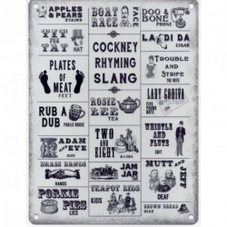 Cockney Rhyming Slang Metal Sign Nostalgic Vintage Retro...