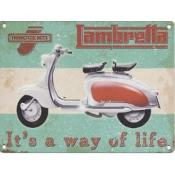 LAMBRETTA WAY OF LIFE Metal Enamel Advertising Sign...