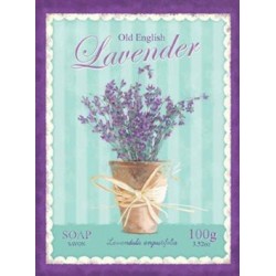 Old English Lavender Metal Sign Nostalgic Vintage Retro...