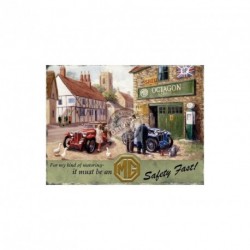 Wall Sign MG Safety Vintage Advert 8in x 6in