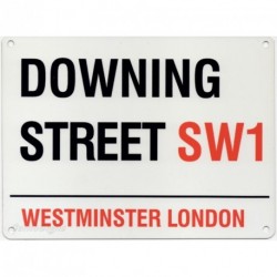 Downing Street SW1 London Street Sign - Steel, 20 x 15cms