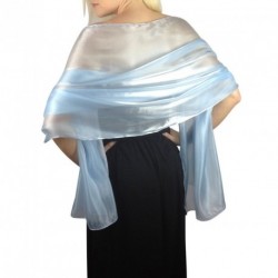 Light Pastel Blue Large Organza ball wrap Shawl Stole...