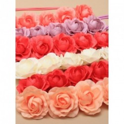 Headband - Coloured elasticated chain of fabric roses...