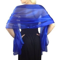 Rose Hair Clip Royal Blue Organza ball wrap Shawl Stole...