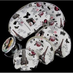 Set 5 piece Cream butterfly Rose Flower London Paris...