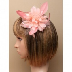Fascinaor Comb - Light Coral flower and feather...