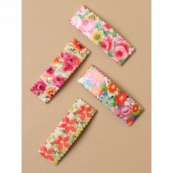 Sleepie Click Clack Clips - Large 7cm Rectangle floral...