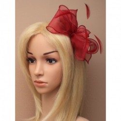 Fascinator Aliceband - Wine looped chiffon fabric and...