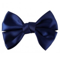 Navy Blue Shiny Satin Bow Hair slide Girls Ladies School...