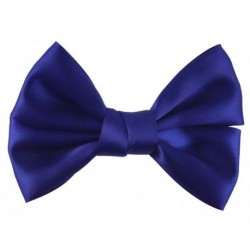 Royal Blue Shiny Satin Bow Hair slide Girls Ladies School...