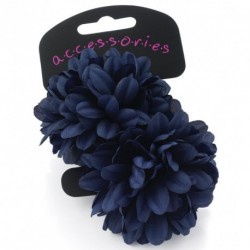Two piece navy flower ponio hair set. - (HA28536)