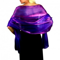 Rose Hair Clip Dark Purple Organza ball wrap Shawl Stole...