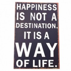 Metal Sign.. Happiness Is Not Size: 30x20cm