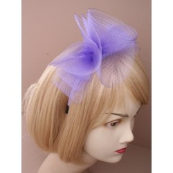 Fascinator Aliceband - Large net bow on narrow satin...