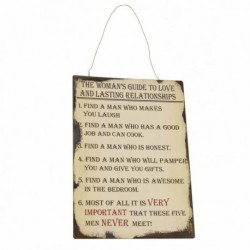 Metal Sign A Womans Guide Size: 21x30cm