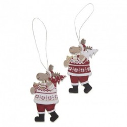 Wooden Hanging Reindeer Size: 5x0.5x8.5cm Red or White...
