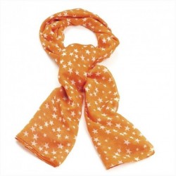 Scarf - Orange Star Scarf Size 110X180CM