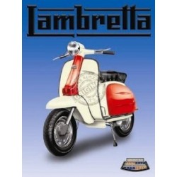 Metal Sign 15x20cm - LAMBRETTA BLUE Metal Enamel...