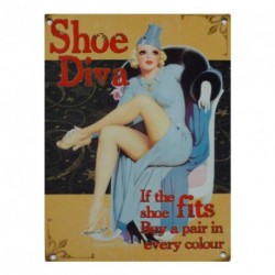 Metal Sign 15x20cm - SHOE DIVA METAL SIGN
