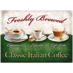 Metal Sign 15x20cm - Classic Italian Coffee Sign -...