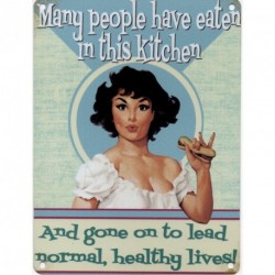 MANY PEOPLE HAVE EATEN IN THIS KITCHEN... Metal Adverting...