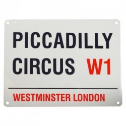 Novelty Metal Sign - Piccadilly Circus W1 London Sign -...
