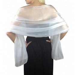 Scarf - White Large Organza ball wrap Shawl Stole Evening...