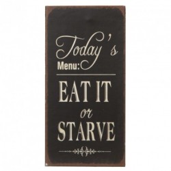 Eat It Or Starve Fridge Magnet Size: 10x5cm