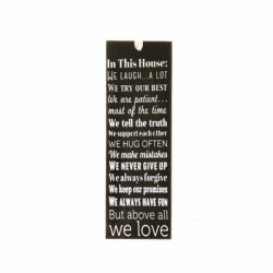 In This House Mini Metal Sign Size: 15x5cm