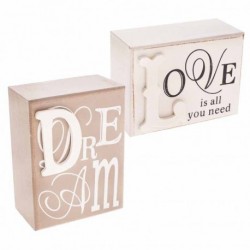 Wooden Love Dream Block Mix Size: 10x4.5x7.5cm