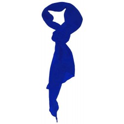 Scarf & Clip - Royal Blue Soft Chiffon Multi- way Scarf...
