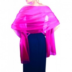 Scarf & Clip - Rose Clip & Fuchsia Hot Pink Large Organza...